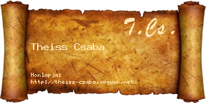 Theiss Csaba névjegykártya